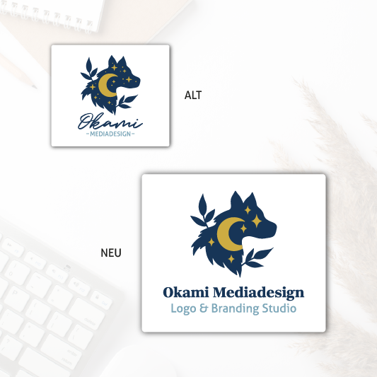 Vergleich neues und altes Logodesign