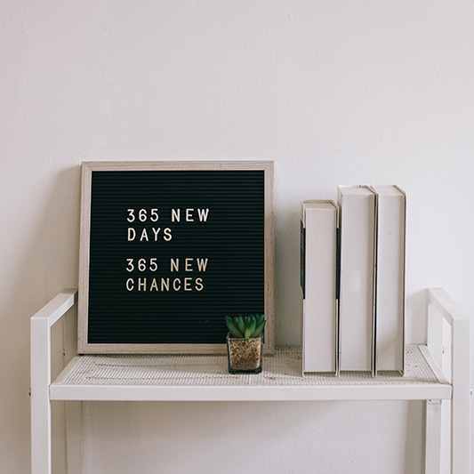 letterboard mit motivierenden Spruch